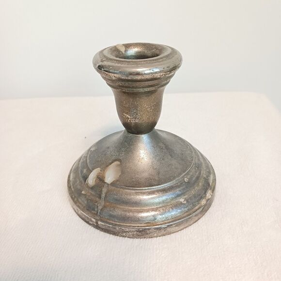 FB Rogers Silverplate Candle Stick Holder Renaissance Cottagecore Rustic Farm - Picture 9 of 11